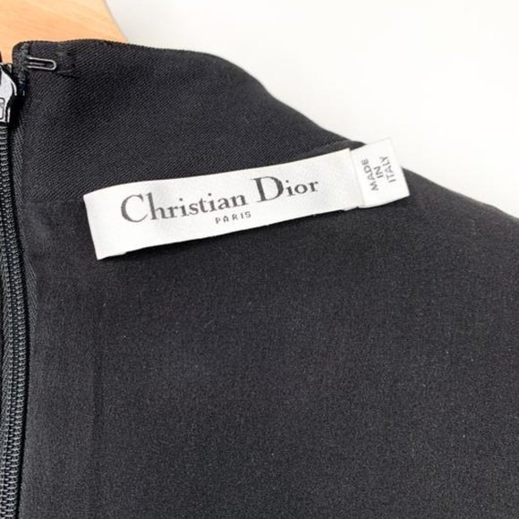 CHRISTIAN DIOR BLACK DRESS W RED HEART SZ 10 - Picture 4 of 5